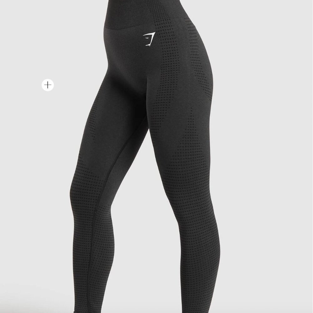 New Gymshark Vital Seamless Leggings Black Marl size Small S